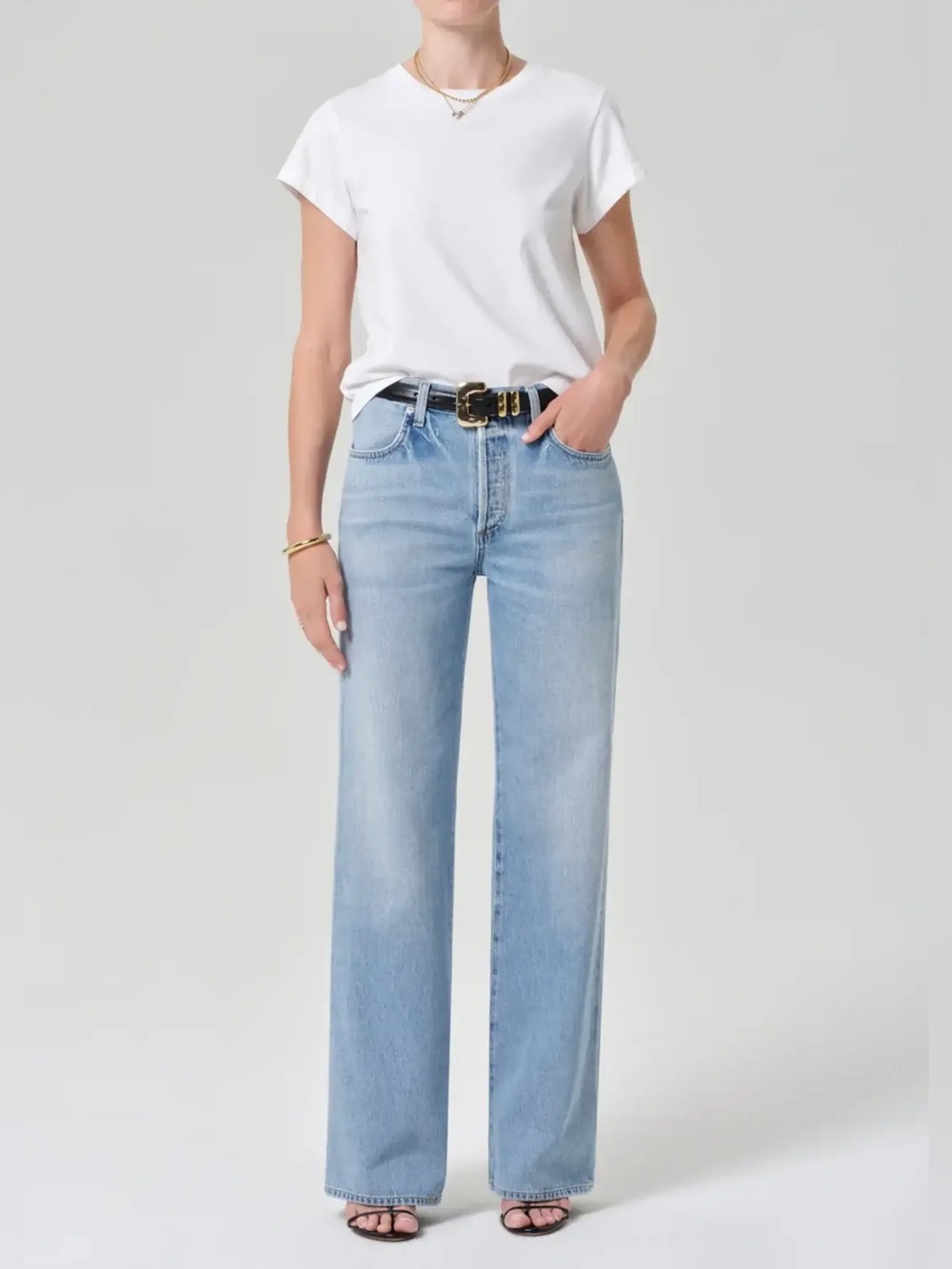 Citizens of Humanity Annina High Rise Straight Leg Jeans Size 27 Light Wash